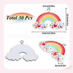 Подвески из непрозрачной смолы 30 шт.&nbsp;RESI-SC0005-84
