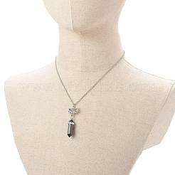 Ожерелья с подвесками из натуральных камней в форме пули NJEW-JN03602