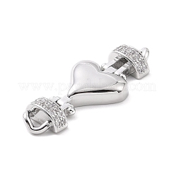 Экологичные подвески из латуни с микро-паве из прозрачного кубического циркония&nbsp;KK-F843-05P