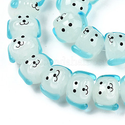 Бусы лэмпворк ручной работы&nbsp;LAMP-N021-42B