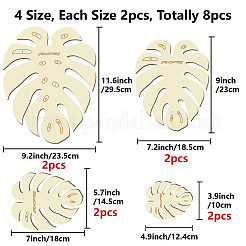 Деревянные обручи из листьев монстеры&nbsp;DIY-WH0639-002