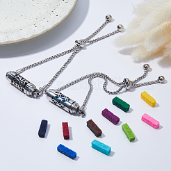 2 сумка 2 стиля браслетов-слайдеров из нержавеющей стали&nbsp;BJEW-FH0001-13