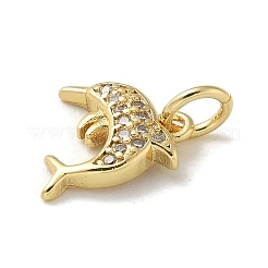 Латунные микропаве прозрачные подвески с фианитом&nbsp;LS-KK-U046-02G-05