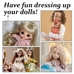 6 шт. 6 цвета высокотемпературное волокно длинная грушевидная завивка прическа кукольный парик волосы&nbsp;DOLL-DC0001-06B