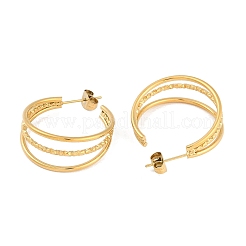 Серьги-гвоздики из нержавеющей стали 304 с ионным покрытием (IP)&nbsp;EJEW-C103-05G