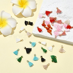 20 шт. 5-х цветные подвесные украшения из поликоттона с кисточками&nbsp;FIND-YW0007-48A