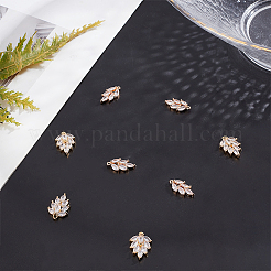 8шт 2 стиля латунные микропаве прозрачные подвески с кубическим цирконием&nbsp;ZIRC-AR0001-18