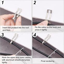 60 шт. 2 алюминиевых зажима для кабеля для обогрева крыши и распорки для кабеля&nbsp;AJEW-FH0002-22