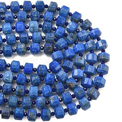 Нитки бусины из натурального ляписа-лазури&nbsp;G-G453-G06-7x12mm