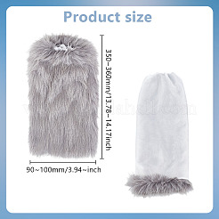 Чехол для ботинка из полиэстера с имитацией лисьего меха&nbsp;AJEW-WH0570-04C