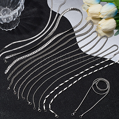 8 шт. 8 комплекта цепочек из нержавеющей стали&nbsp;NJEW-SC0001-61