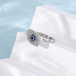 Вращающиеся манжетные кольца с микропаве из кубического циркония из латуни&nbsp;RJEW-S636-02P