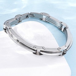 Браслеты из нержавеющей стали 304 с цепочкой для женщин и мужчин&nbsp;BJEW-R018-05P