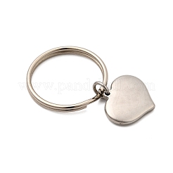 4 шт. 304 брелок в форме сердца из нержавеющей стали&nbsp;KEYC-JKC01373