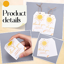 100 шт. прямоугольные бумажные бирки на тему дня рождения с набором из 20-метрового джутового шнура&nbsp;DIY-SP0003-89A