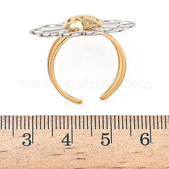 Регулируемые манжеты из нержавеющей стали 304 с открытыми кольцами для женщин&nbsp;RJEW-B158-01GP