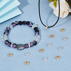 10 шт. 2-цветные латунные микропрозрачные прозрачные кубические циркониевые бусины-разделители&nbsp;KK-HS0001-53