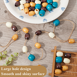 160 шт. 4-х цветные бусины из натурального дерева&nbsp;WOOD-GF0002-02