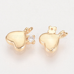 Латунь подвески&nbsp;ZIRC-Q002-153G