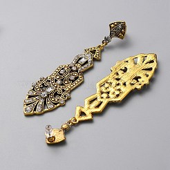 Серьги-гвоздики с кристаллами и стразами&nbsp;LS-EJEW-WH0017-14A