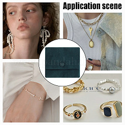 Мешочки для хранения украшений из бархатной ткани&nbsp;ABAG-WH0048-24B