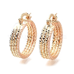 Латунь обруч серьги для женщин&nbsp;EJEW-F365-02M