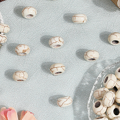 80 шт окрашенные синтетические бирюзовые европейские бусины&nbsp;SPDL-SC0001-02B