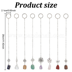 Подвеска из медной проволоки в виде самородков с драгоценными камнями&nbsp;HJEW-AB00384