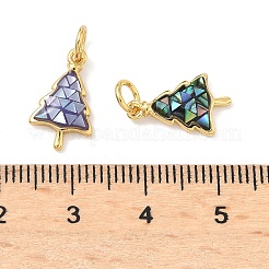 Рождественские латунные эмалевые подвески&nbsp;KK-H534-08G