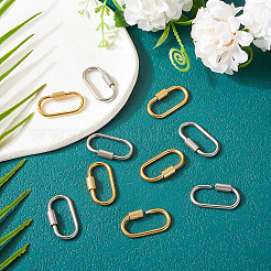 10 шт. 2 цвета ионного покрытия (IP) 304 нержавеющая сталь винтовой карабин замок подвески&nbsp;FIND-TA0005-44