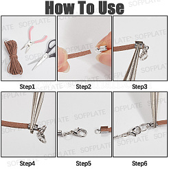 Наборы для самостоятельного изготовления ожерелий/браслетов из искусственной замши&nbsp;KK-SP0004-01