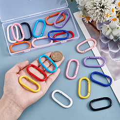 20 шт. 10-цветные запорные пружинные кольца из сплава с покрытием из краски для выпечки&nbsp;FIND-UN0007-89