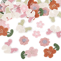 30 шт. 6 стиля цветочная компьютерная вышивка ткань нашивки на термоклей&nbsp;PATC-TA0001-36A