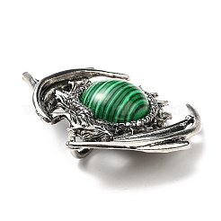 Синтетического малахита подвески&nbsp;G-B033-05AS-17