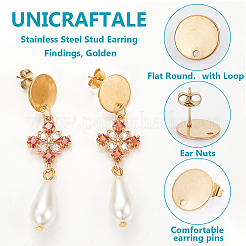 25 пара сережек-гвоздиков из нержавеющей стали 304&nbsp;STAS-UN0059-86