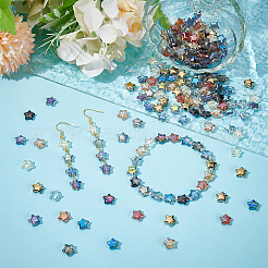 200шт 10 цвета гальванические прозрачные стеклянные бусины&nbsp;GLAA-GA0002-25