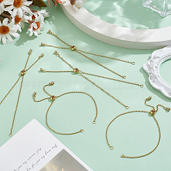 12 шт. регулируемые цепи из нержавеющей стали 304 для изготовления браслетов&nbsp;AJEW-ME0001-01