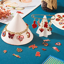 30 шт. 15 стиля подвесок из латуни и эмалевого сплава&nbsp;FIND-PJ0001-31