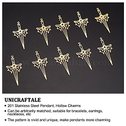 10 шт. подвеска из нержавеющей стали 201 STAS-UN0049-45