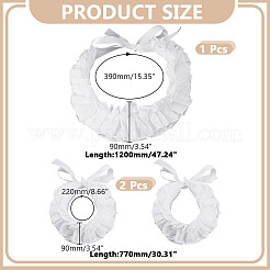 Шифоновый кружевной воротник с оборками&nbsp;AJEW-WH0007-63A