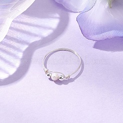 Кольца для женщин из натурального культивированного пресноводного жемчуга&nbsp;RJEW-JR00775-02