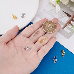 10 шт. 2 цвета 999 тонкие серебряные застежки S&nbsp;STAS-PH0006-24