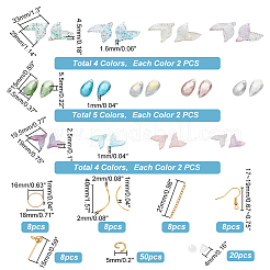 Наборы для самостоятельного изготовления сережек в форме хвоста русалки из смолы&nbsp;DIY-PH0010-66