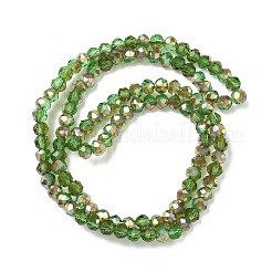 Стеклянные бусины с гальваническим покрытием &nbsp;EGLA-A034-T4mm-J05