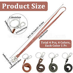 4 шт. 4 цвета ПУ кожаный ремешок на шею&nbsp;AJEW-CL0001-29