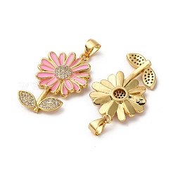 Латунные микро проложить кубического циркония подвески&nbsp;KK-D390-19G-01B