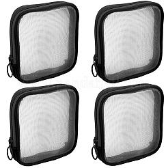 4 шт. косметичка-клатч из нейлоновой сетки и полиэфирного волокна на молнии для хранения&nbsp;ABAG-CN0001-57C