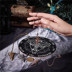 4 шт. 4 цвета латунный кабель цепь катушка биолокационные маятники&nbsp;HJEW-CP0001-02