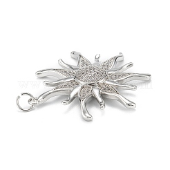 Латунные микропаве прозрачные подвески с фианитом&nbsp;ZIRC-P086-31P