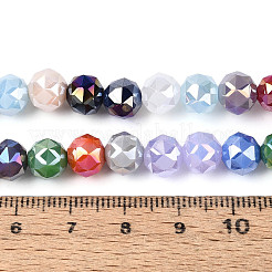 Непрозрачные стеклянные круглые бусины нити&nbsp;EGLA-T029-8mm-12A-09